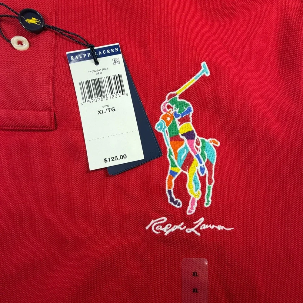 Polo Ralph Lauren Polo Men XL Red Big Pony Classic Fit Short Sleeve NWT